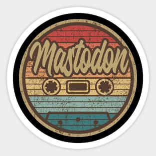 mastodon cassette retro circle Sticker